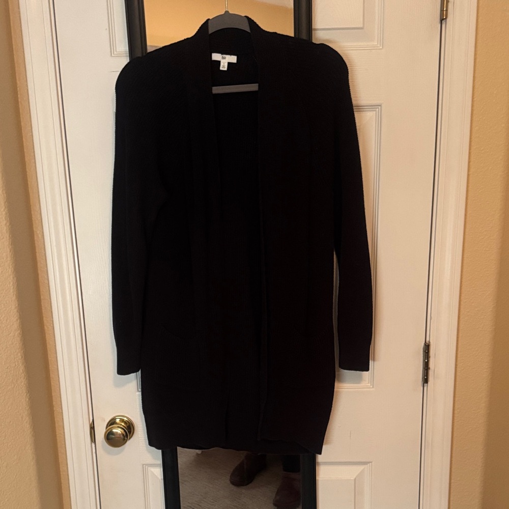 BP Black Open-Front Cardigan Sweater